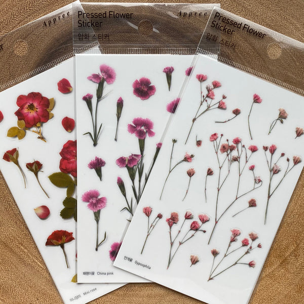 Appree Mini Rose Pressed Flower Stickers 