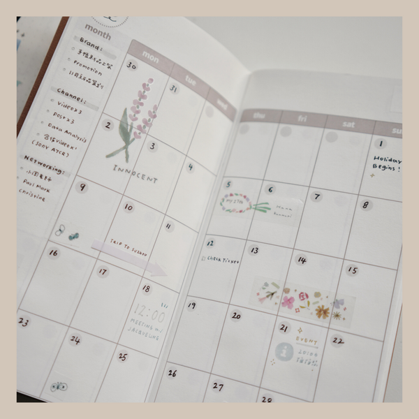 a.moment Notebook Insert, Yearly Planner | 手帳內芯